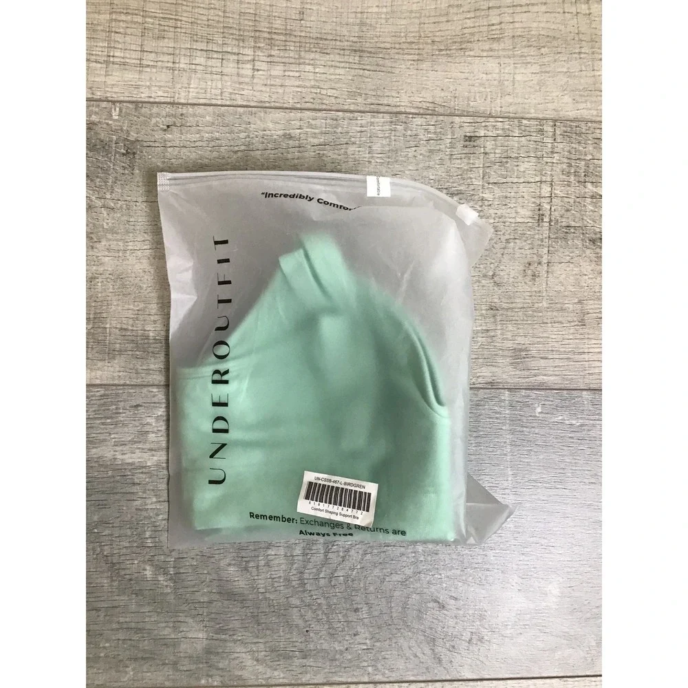 Underoutfit Women's Bird Green The Infinite Shaping Support Bra Size‎ L NWT